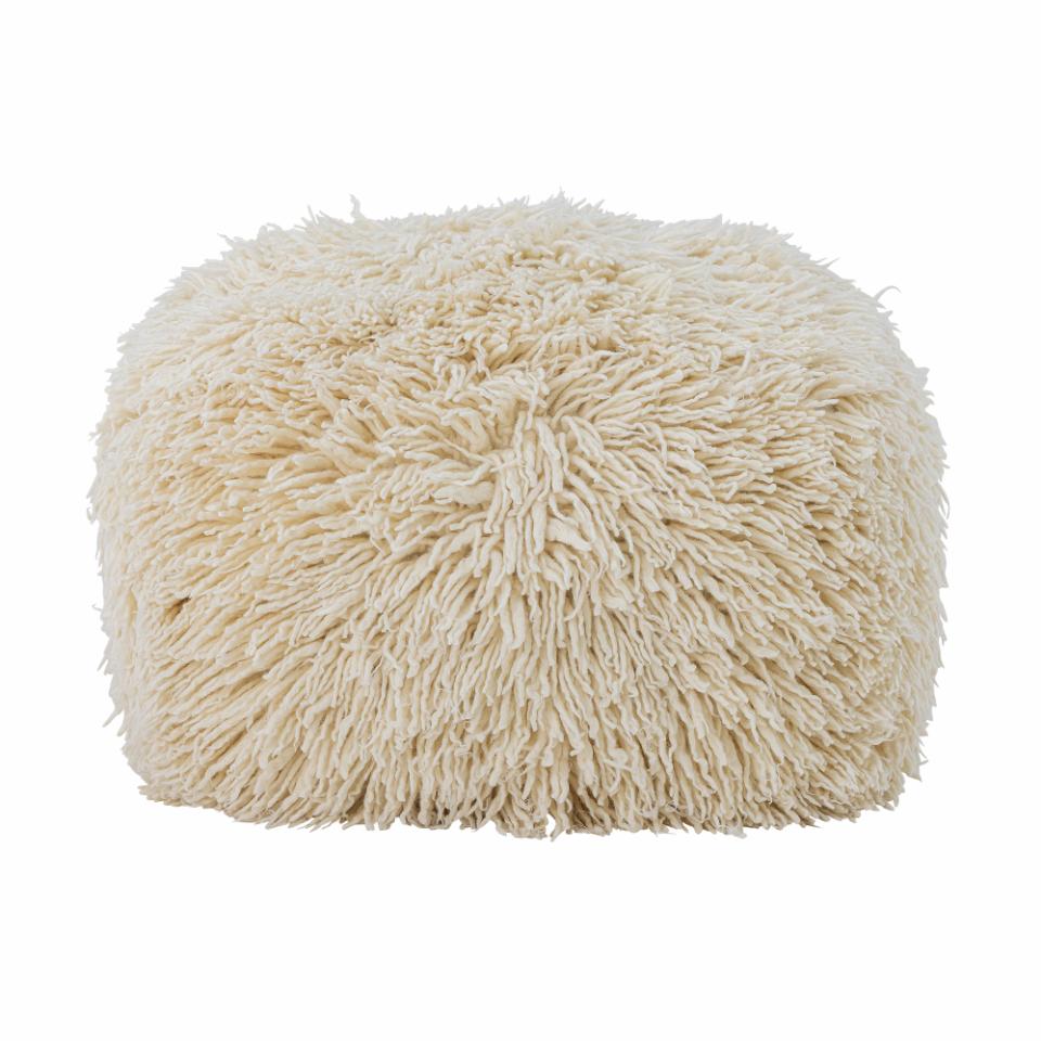 Pouf LOMBA, natural wool