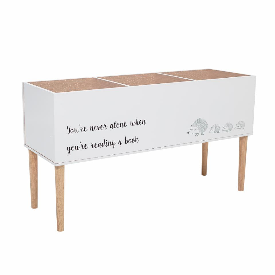 Grāmatu plaukts SALAM, balts MDF