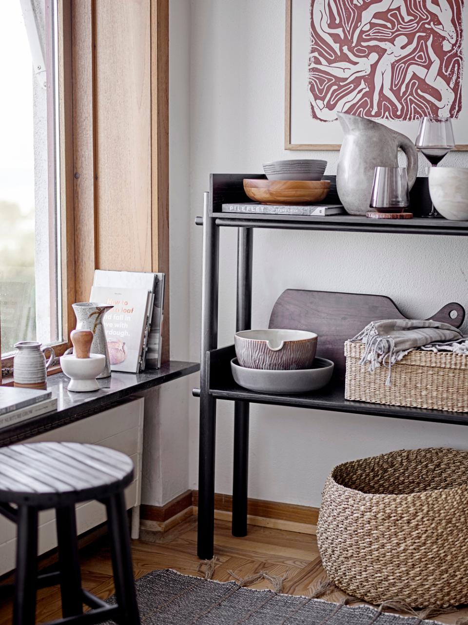 Stool BILBO, black bamboo