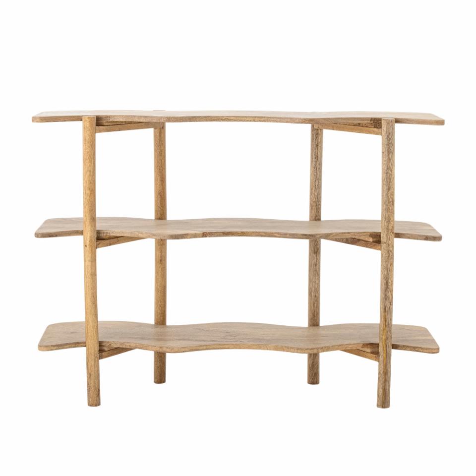 Bookshelf RIVOLI, natural mango