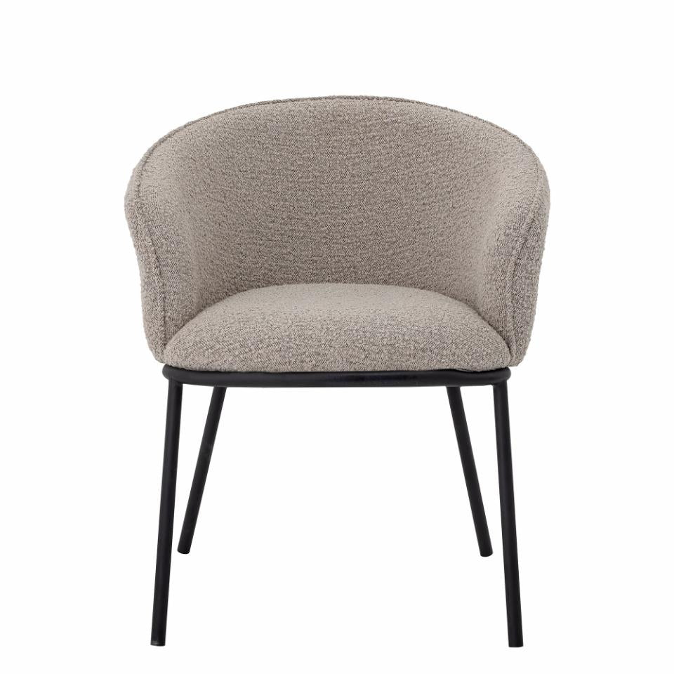 Dining chair CORTONE, grey polyester