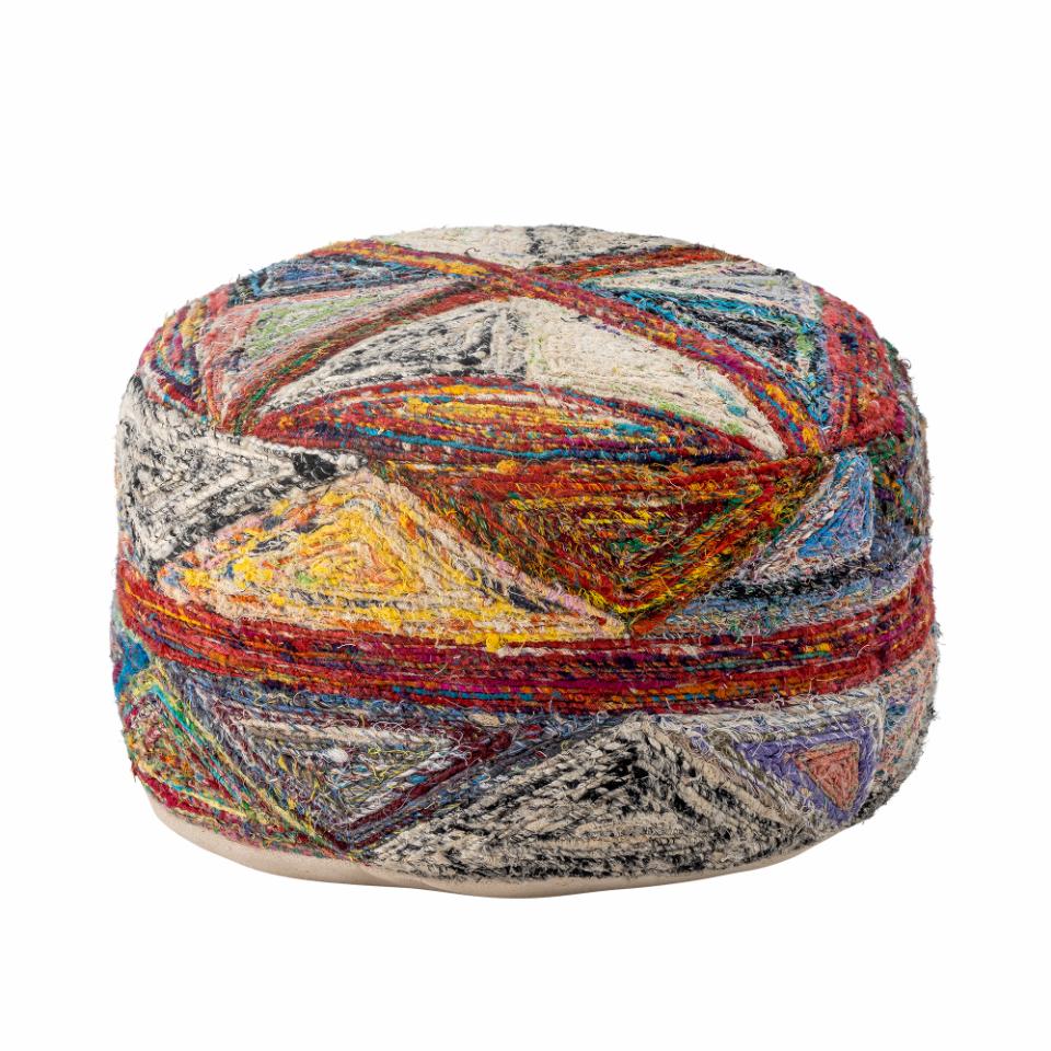 TORANO Pouffe, patterned cotton