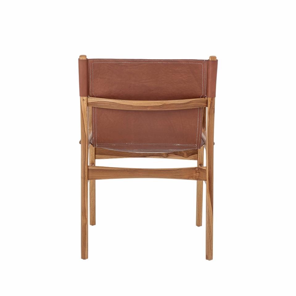 OLLIE Lounge Chair, Brown Leather