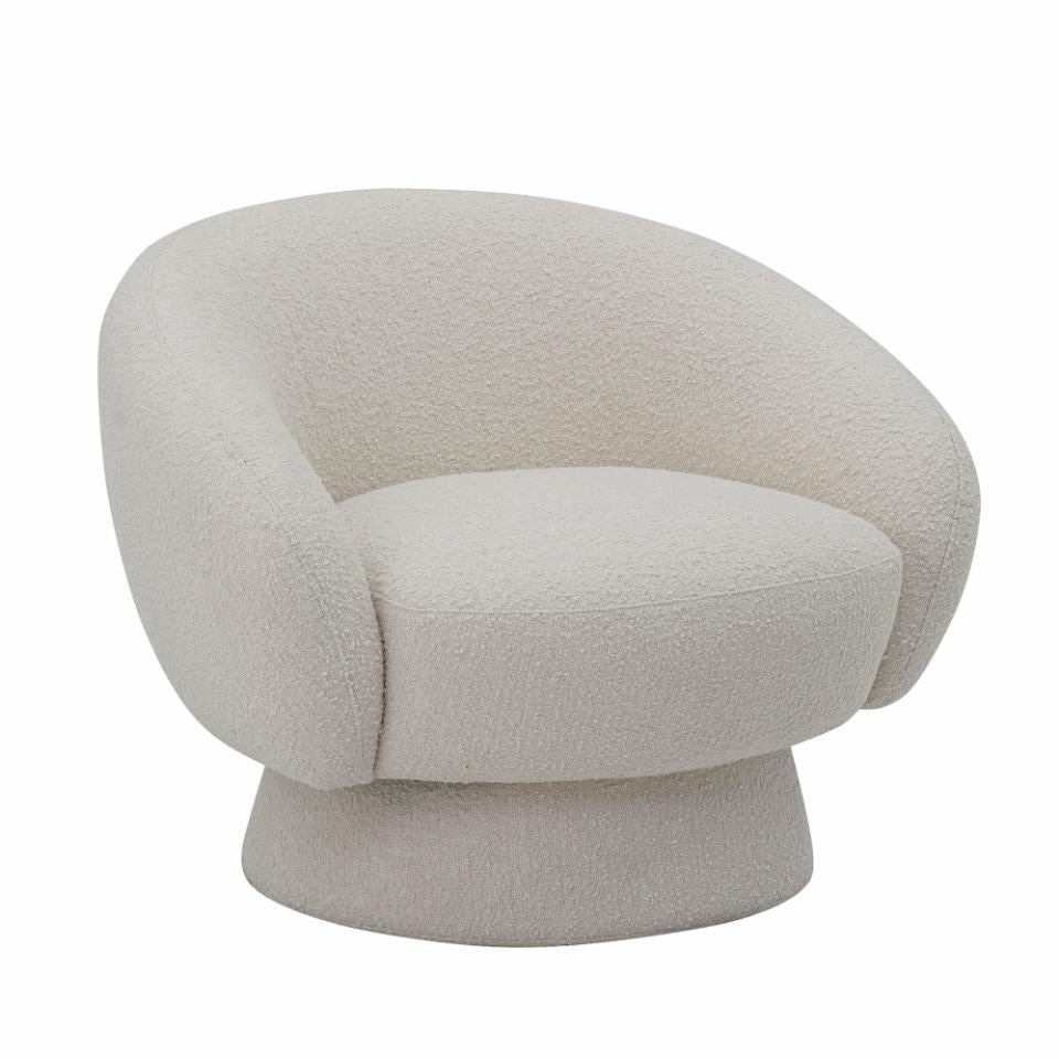 Recliner TED, white polyester