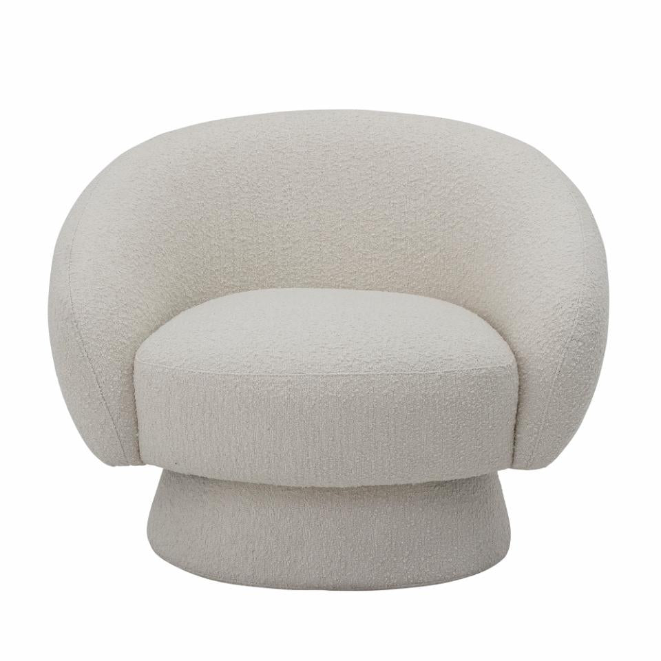 Recliner TED, white polyester