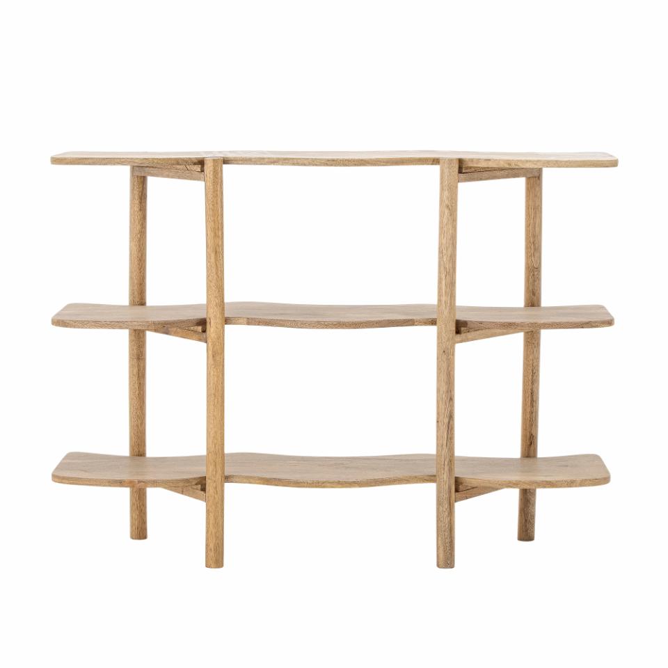 Bookshelf RIVOLI, natural mango