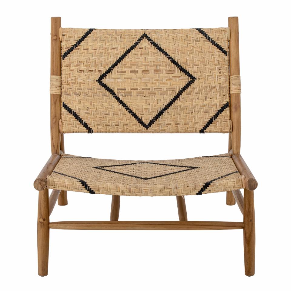Lounge chair LENNOX, natural teak