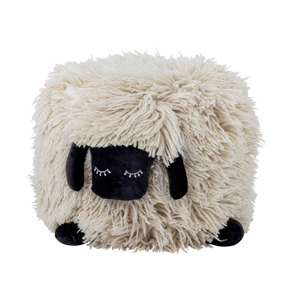 Pouf DOLLY, white wool