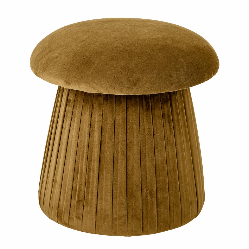 Pouf ROBERTA, yellow polyester