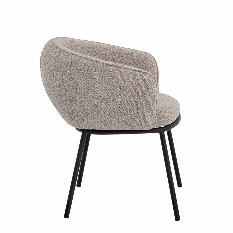 Dining chair CORTONE, grey polyester