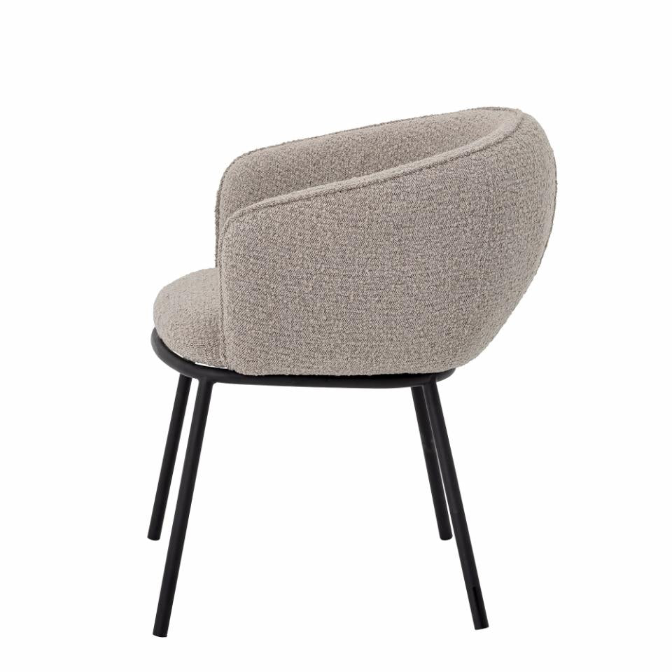 Dining chair CORTONE, grey polyester
