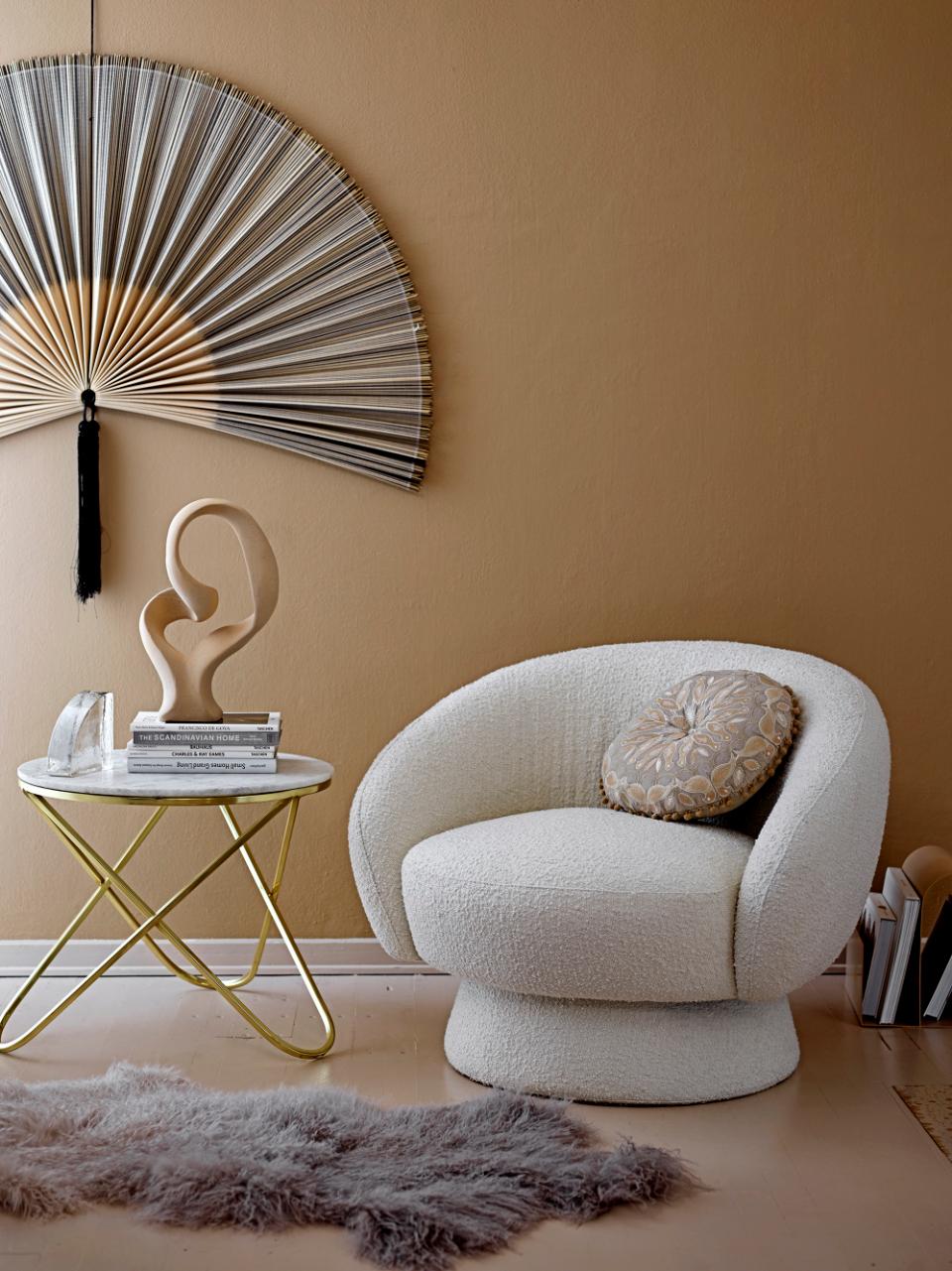 Recliner TED, white polyester