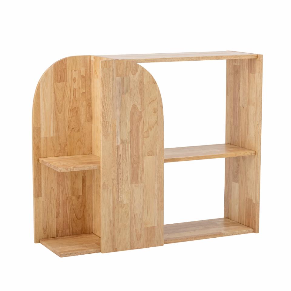 Bookcase ALEC, natural rubberwood