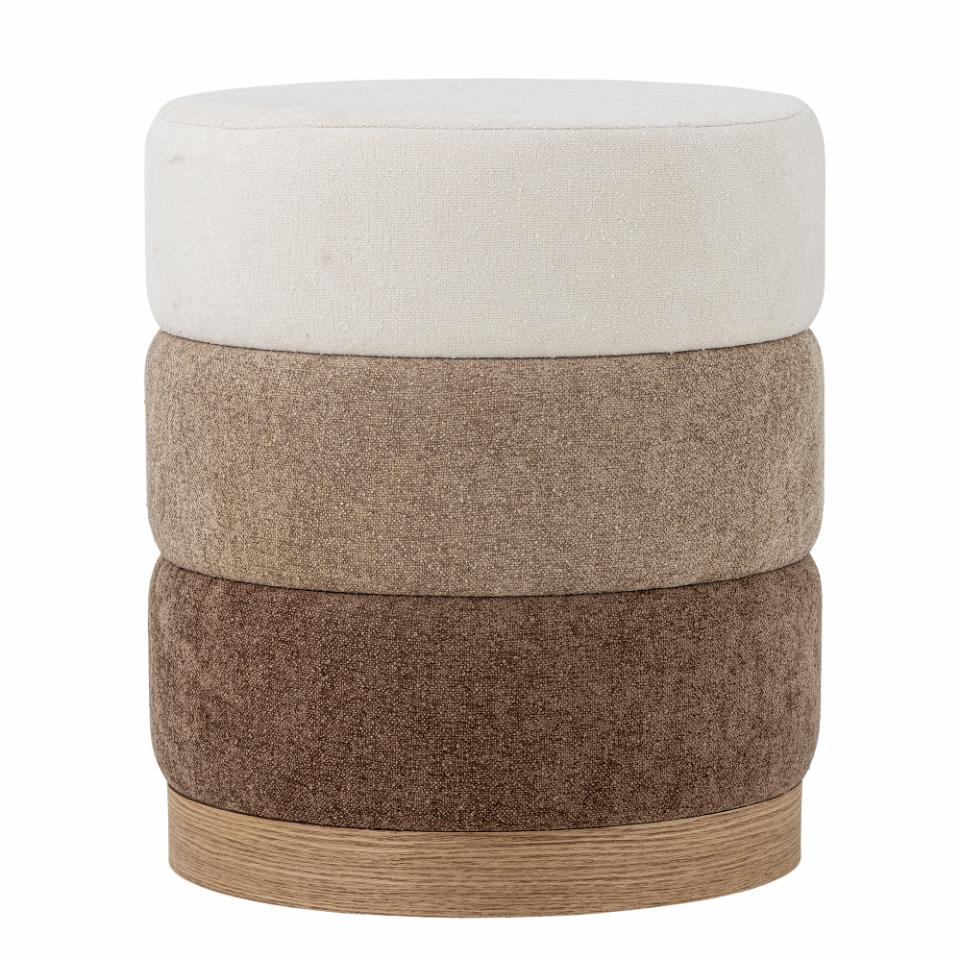 Pouf BILBAO, brown polyester