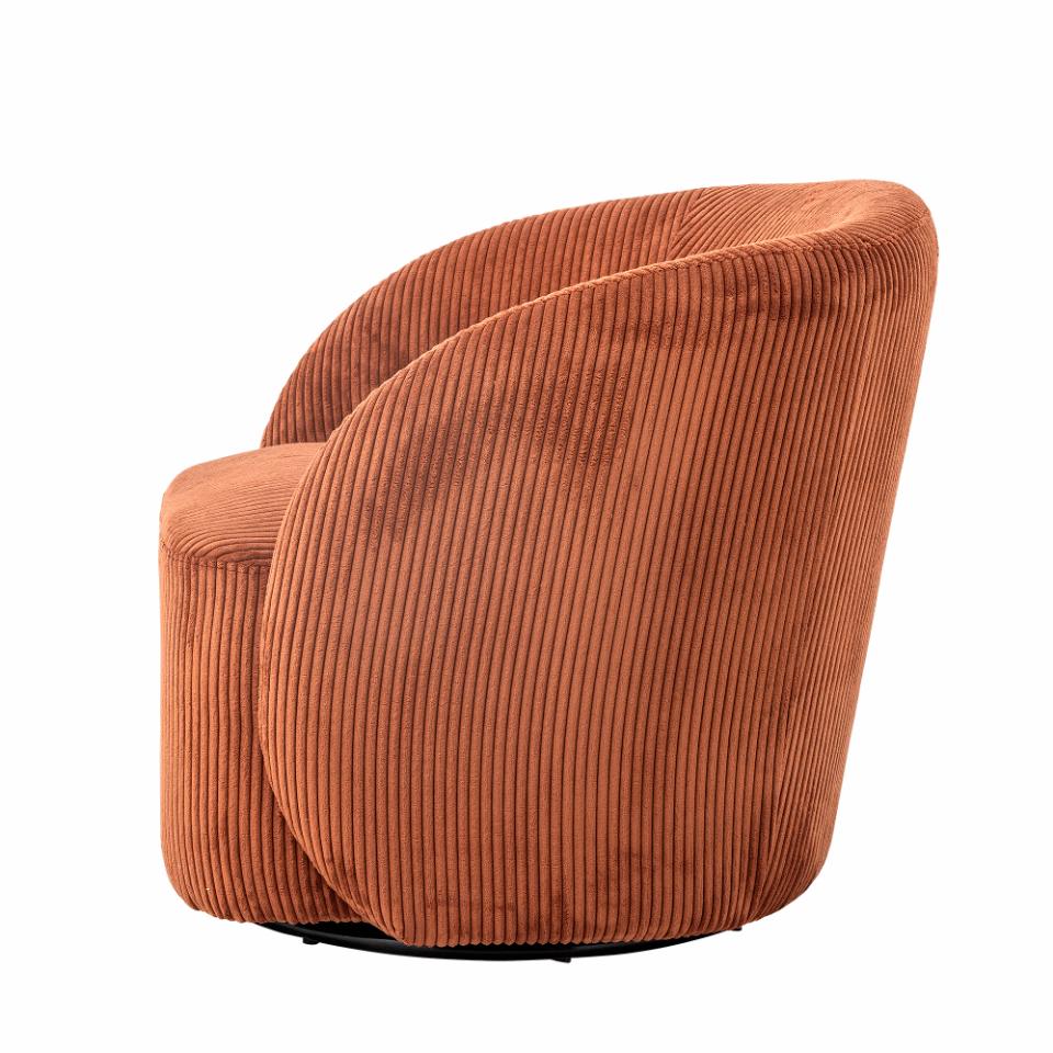 PRADI Lounge Chair, orange polyester