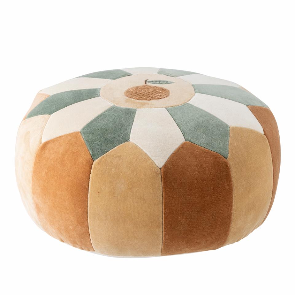 Pouf AGNES, brown cotton