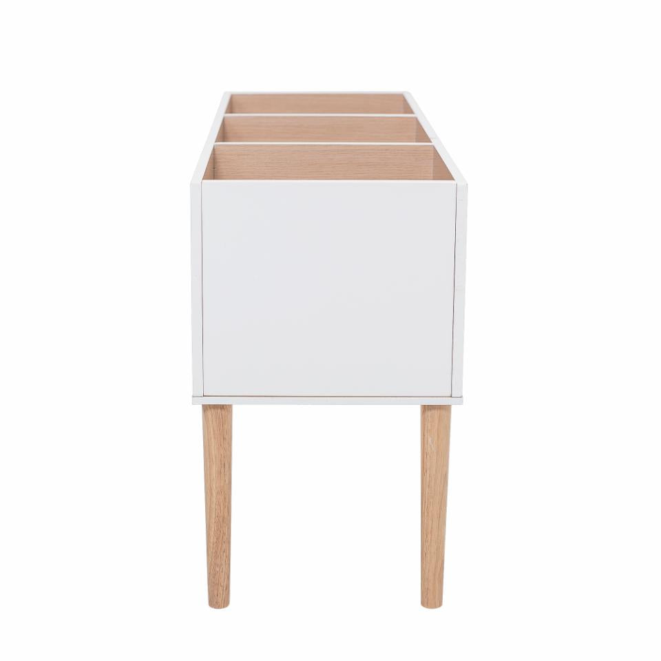 Grāmatu plaukts SALAM, balts MDF
