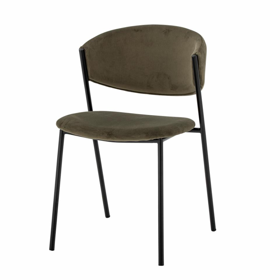 Dining chair MARLO, green polyester