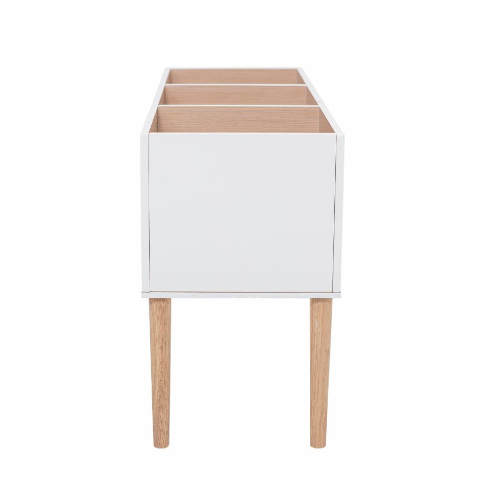 Grāmatu plaukts SALAM, balts MDF