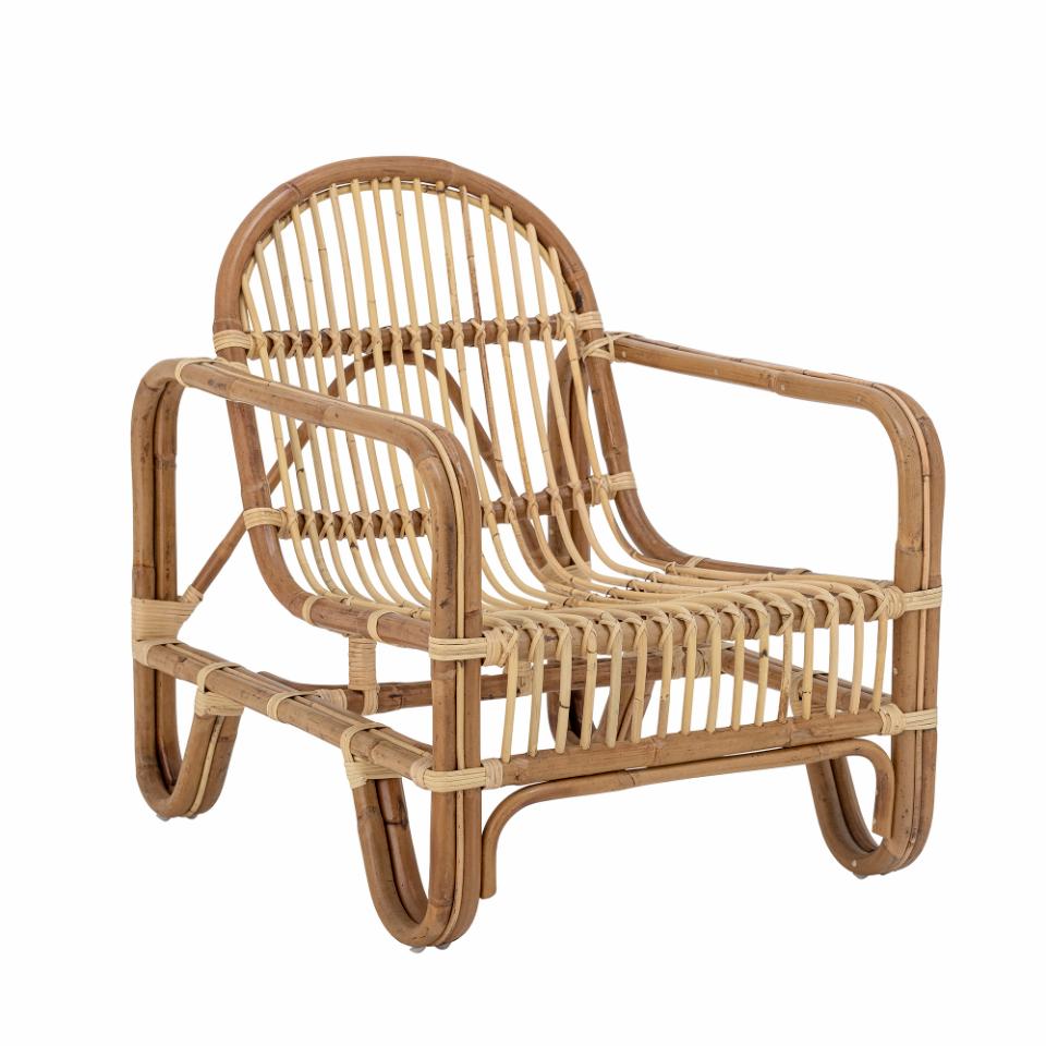 Lounge chair BAAL, natural rattan