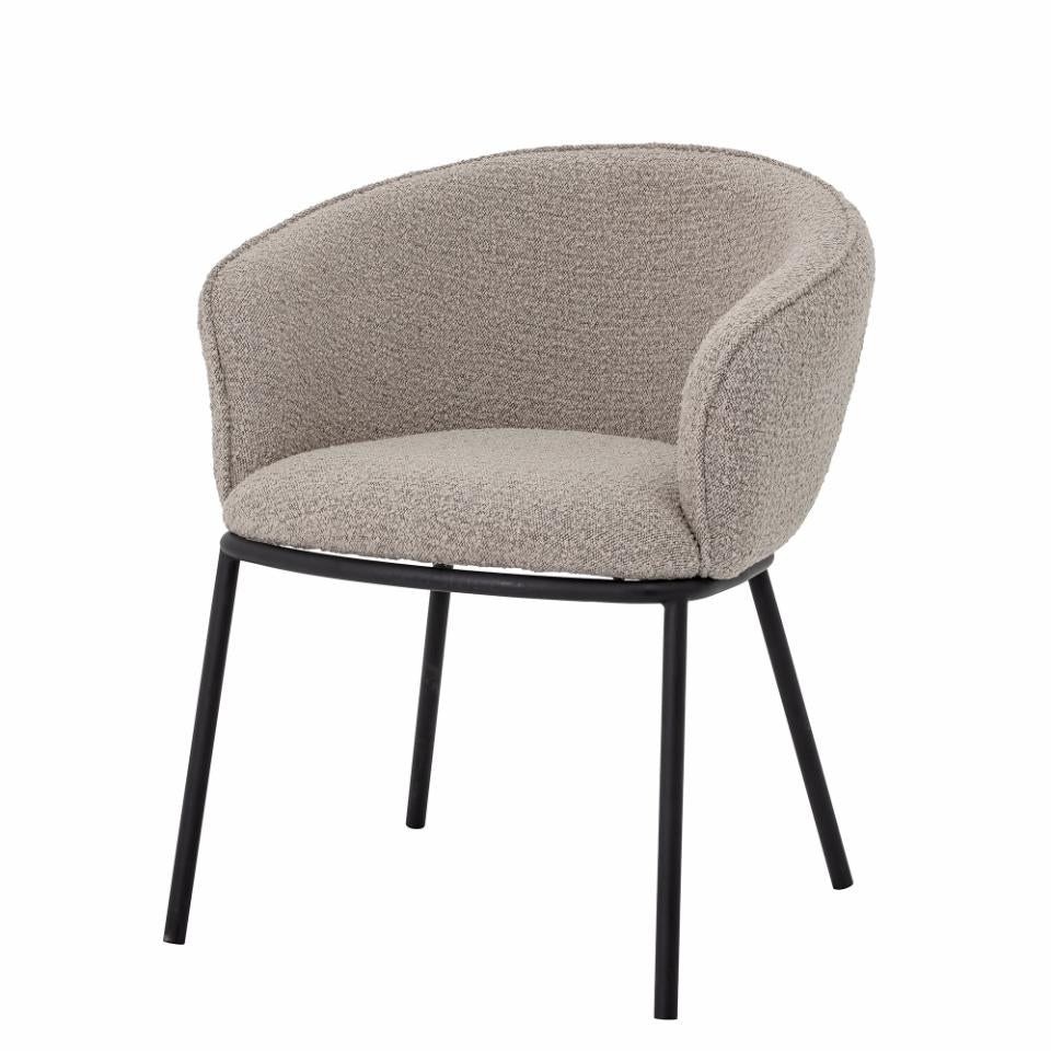 Dining chair CORTONE, grey polyester
