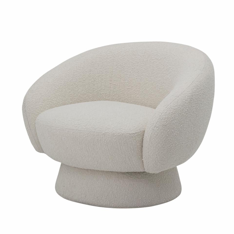Recliner TED, white polyester