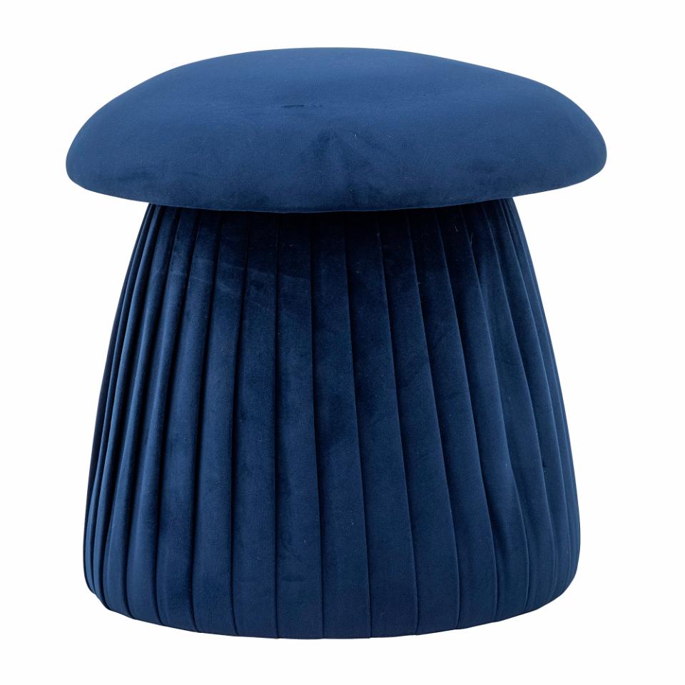 Pouf ROBERTA, blue polyester