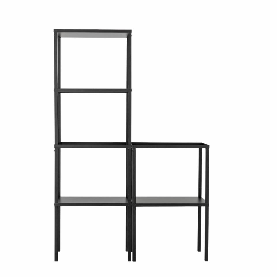Bookshelf LOUPS, black metal