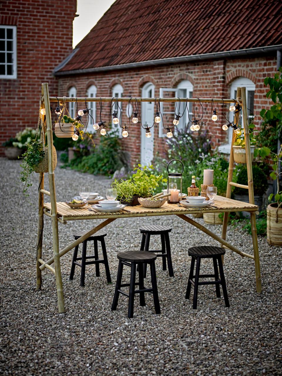 Stool BILBO, black bamboo