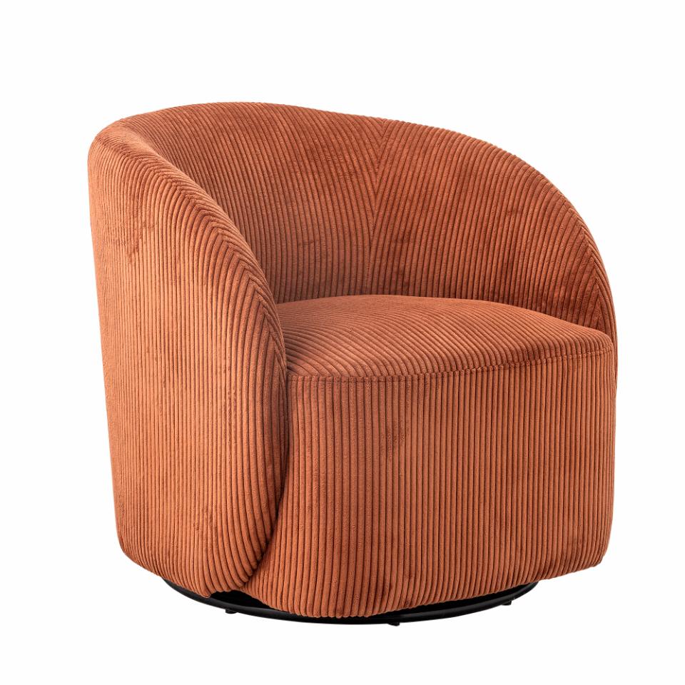 PRADI Lounge Chair, orange polyester