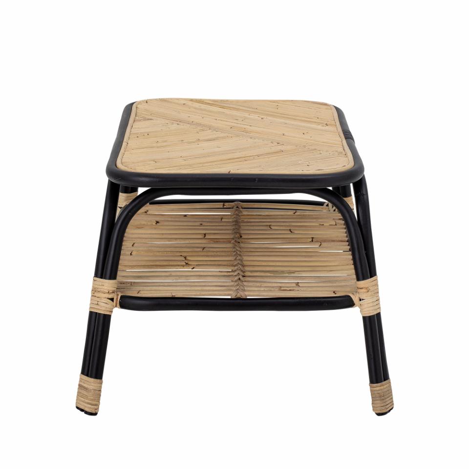 Coffee table LOUE, black rattan
