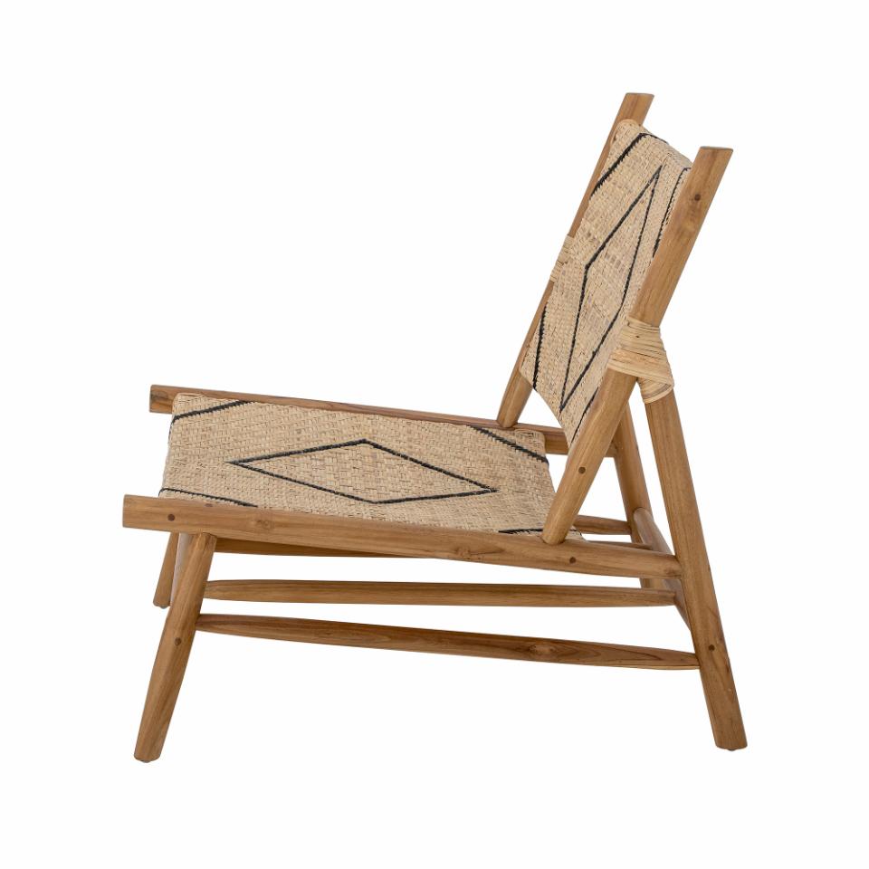Lounge chair LENNOX, natural teak