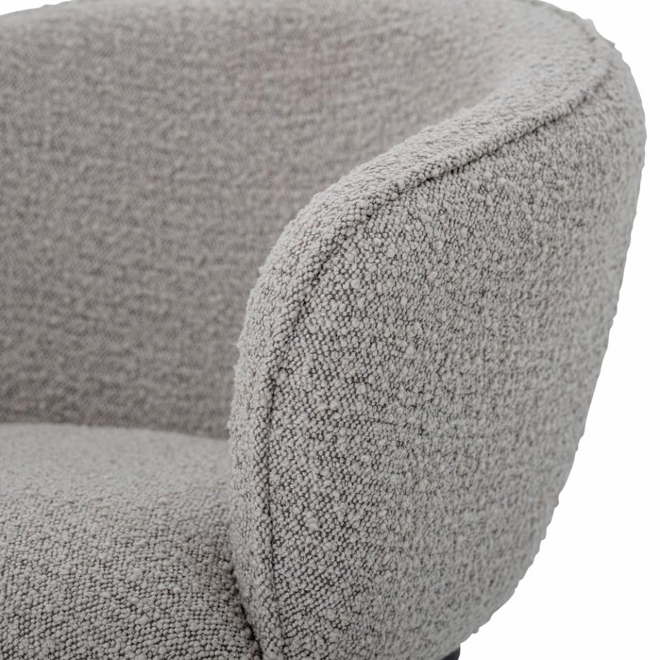 Dining chair CORTONE, grey polyester