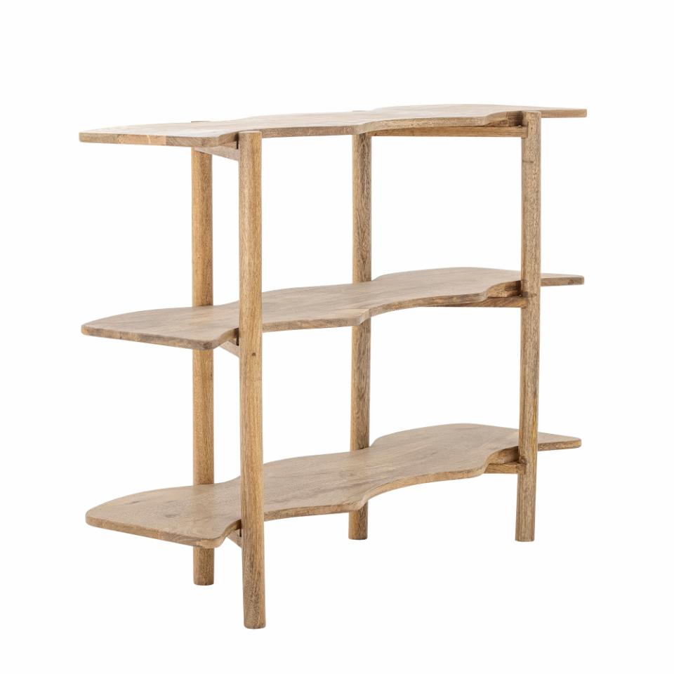 Bookshelf RIVOLI, natural mango