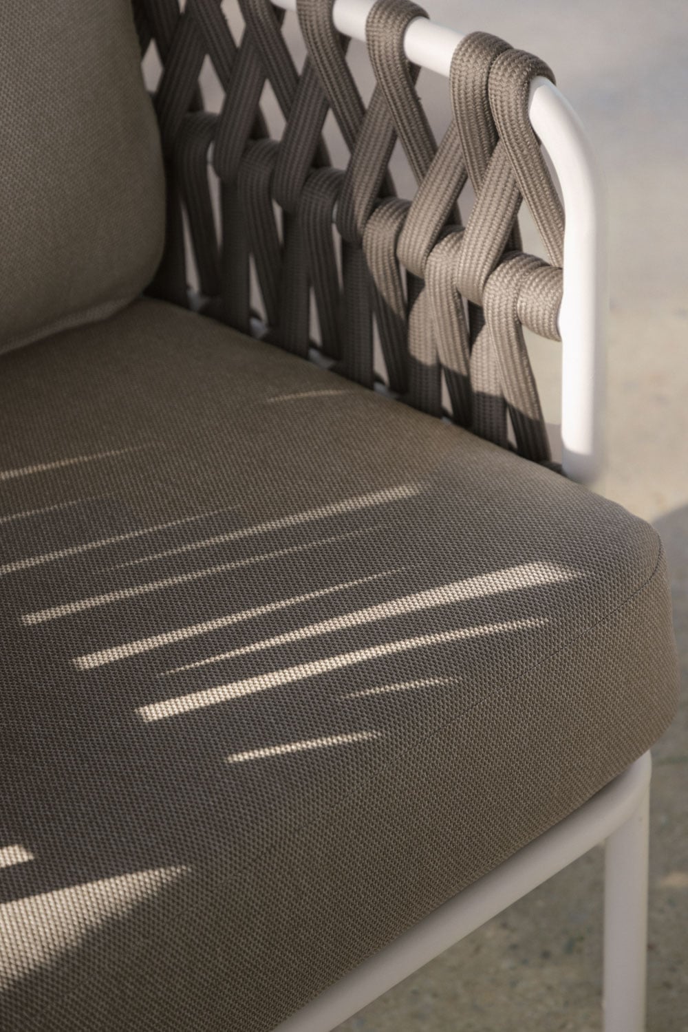 Outdoor furniture set TEVARY, sofa, armchairs, table, hazelnut