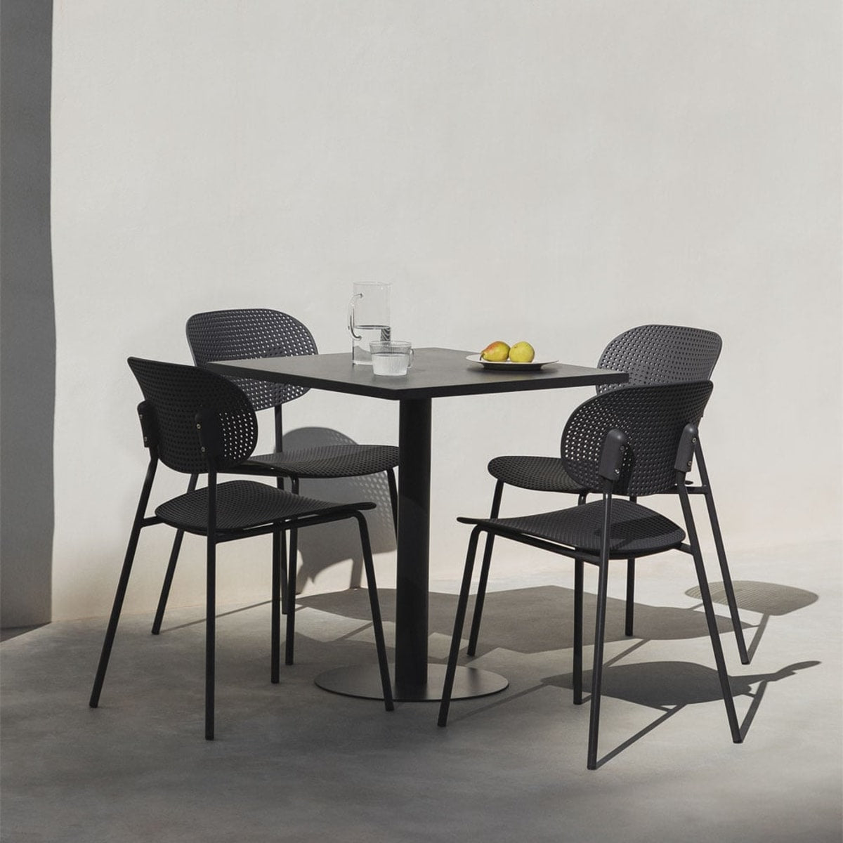 Outdoor furniture set MIZZI, 5 pieces, graphite grey
