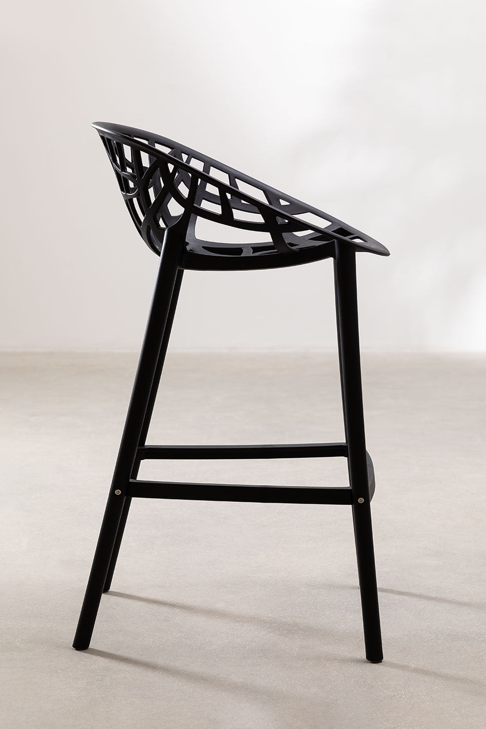 Bāra krēsls MEKANO, melns, 65 cm