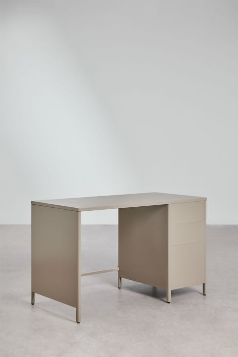 Bedside table MIGARO, metal, light color