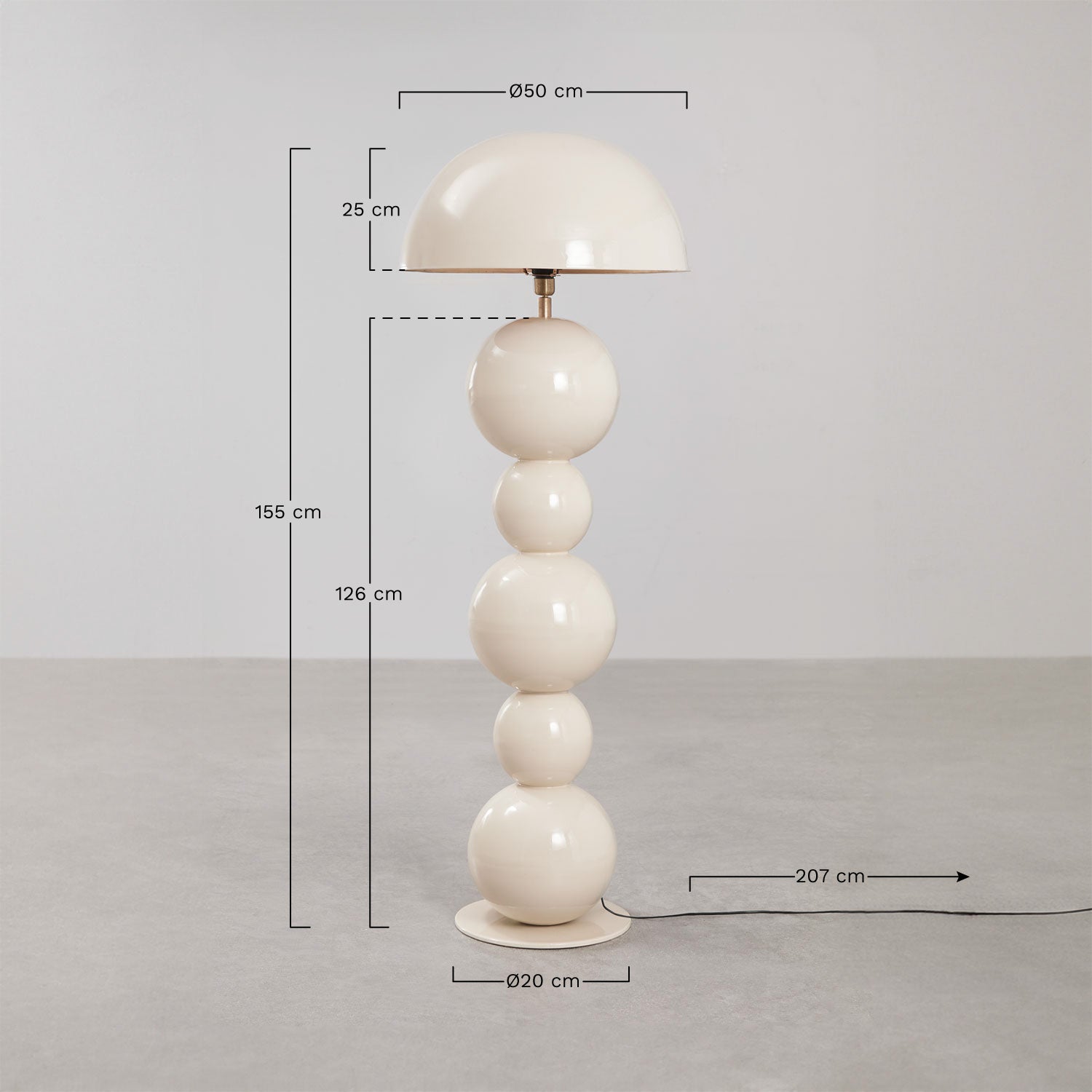 Grindinis šviestuvas BOLI, žalia, 155 cm