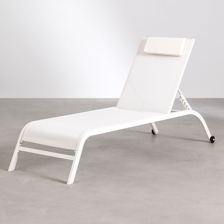 Outdoor lounger THERYS, white
