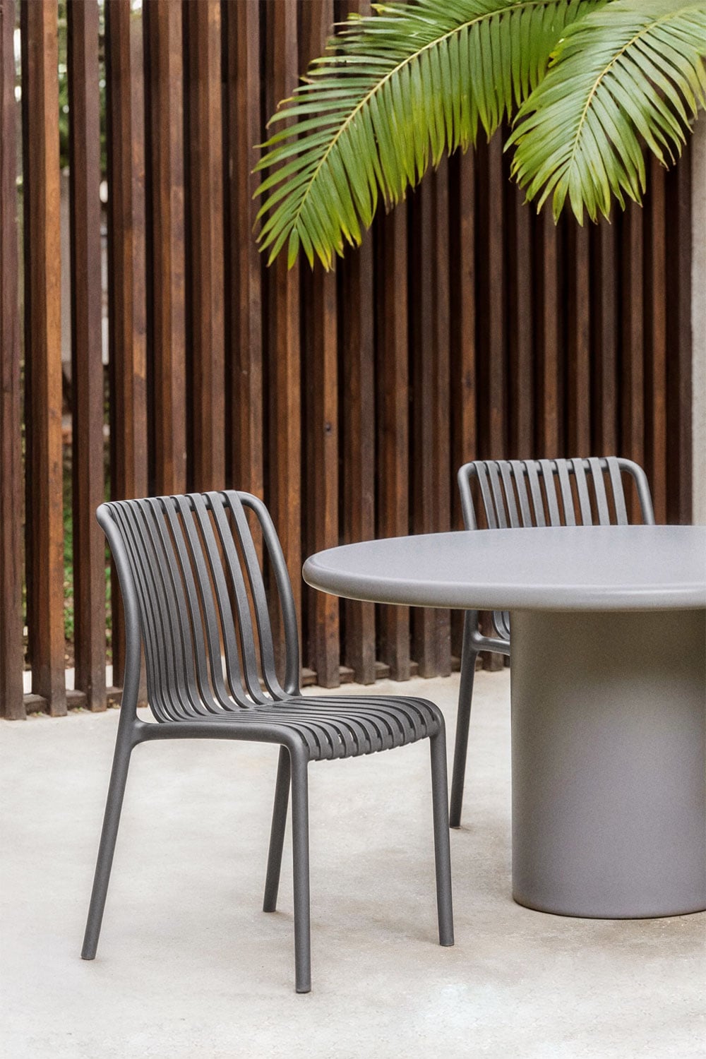 Outdoor chair WENDELL, graphite grey