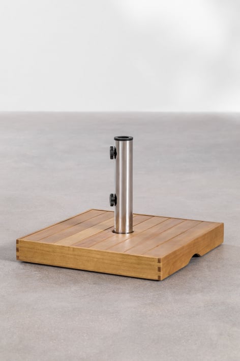 Outdoor umbrella base BASIO, rubberwood, round