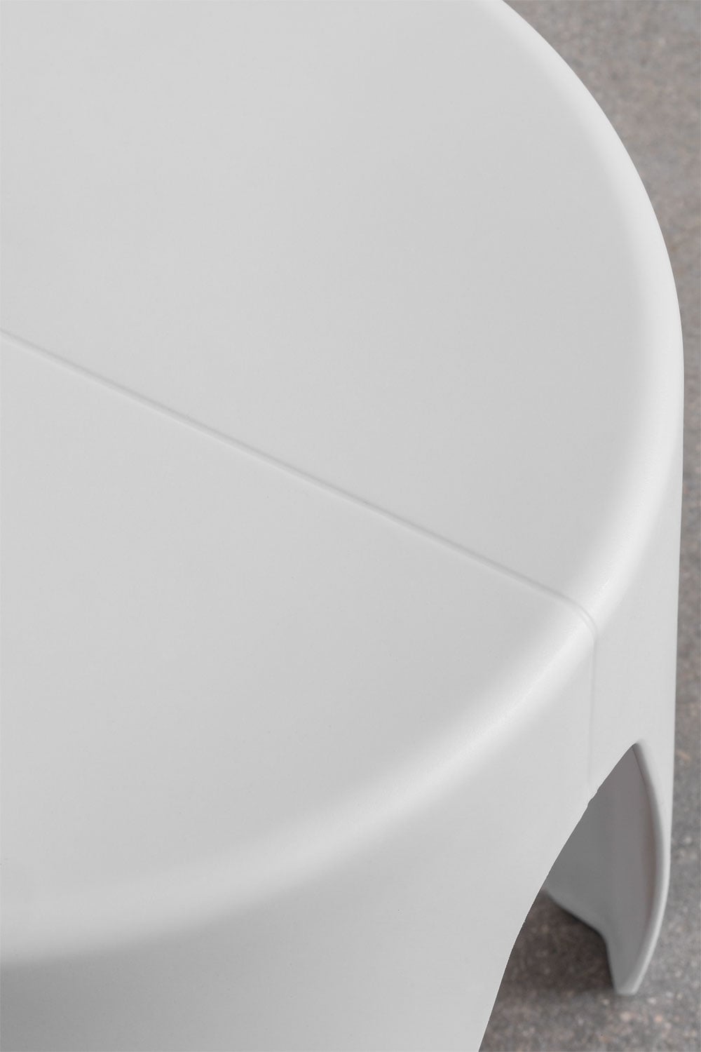 Outdoor table SIURANA, round, light grey