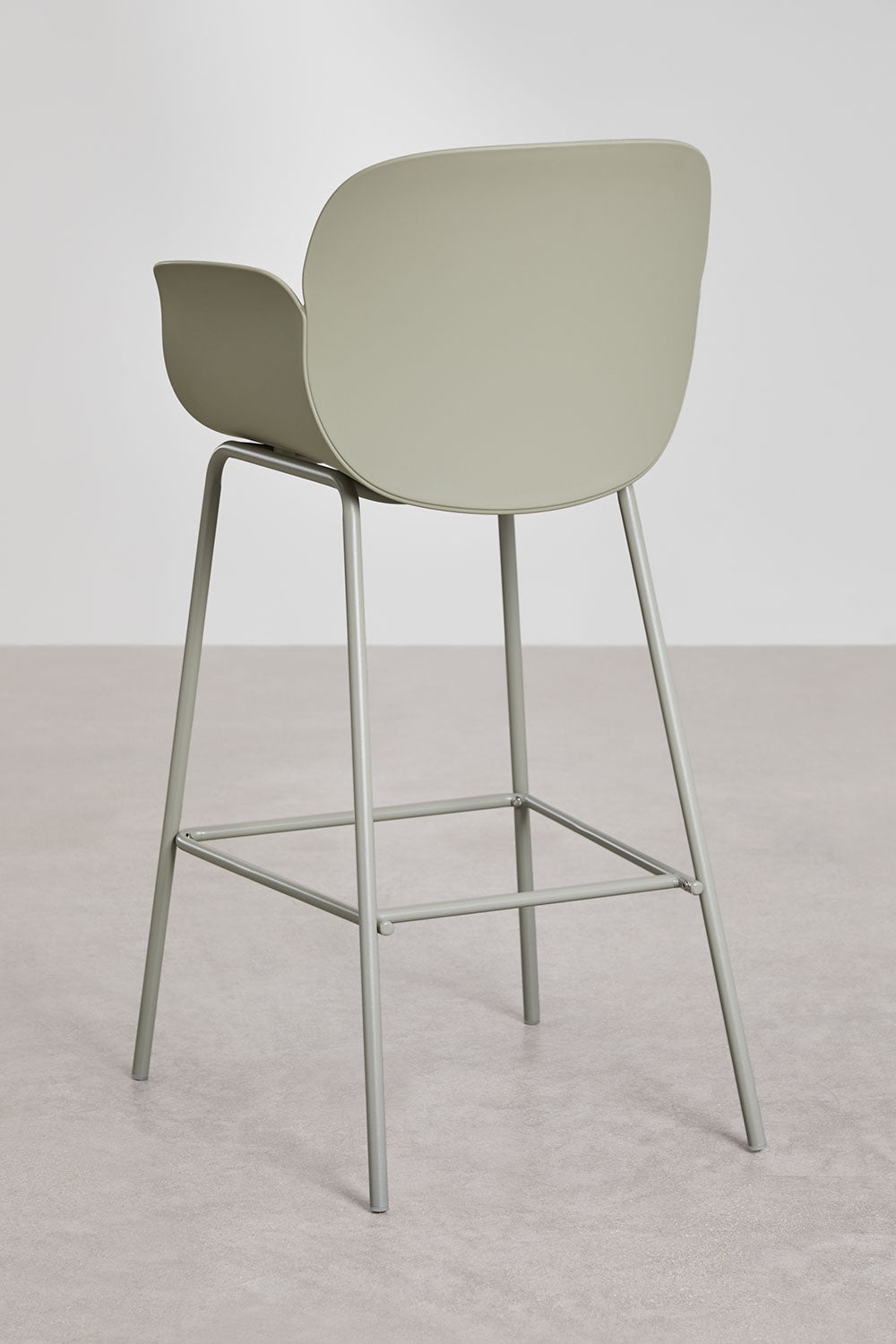 BOKA bar stool, bamboo green, 75 cm