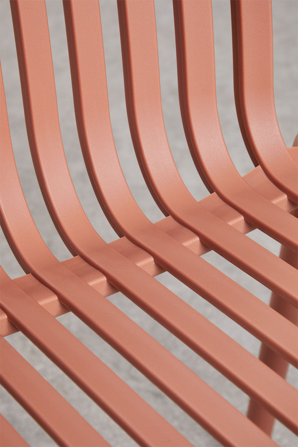 Outdoor chair WENDELL, with armrests, terracotta
