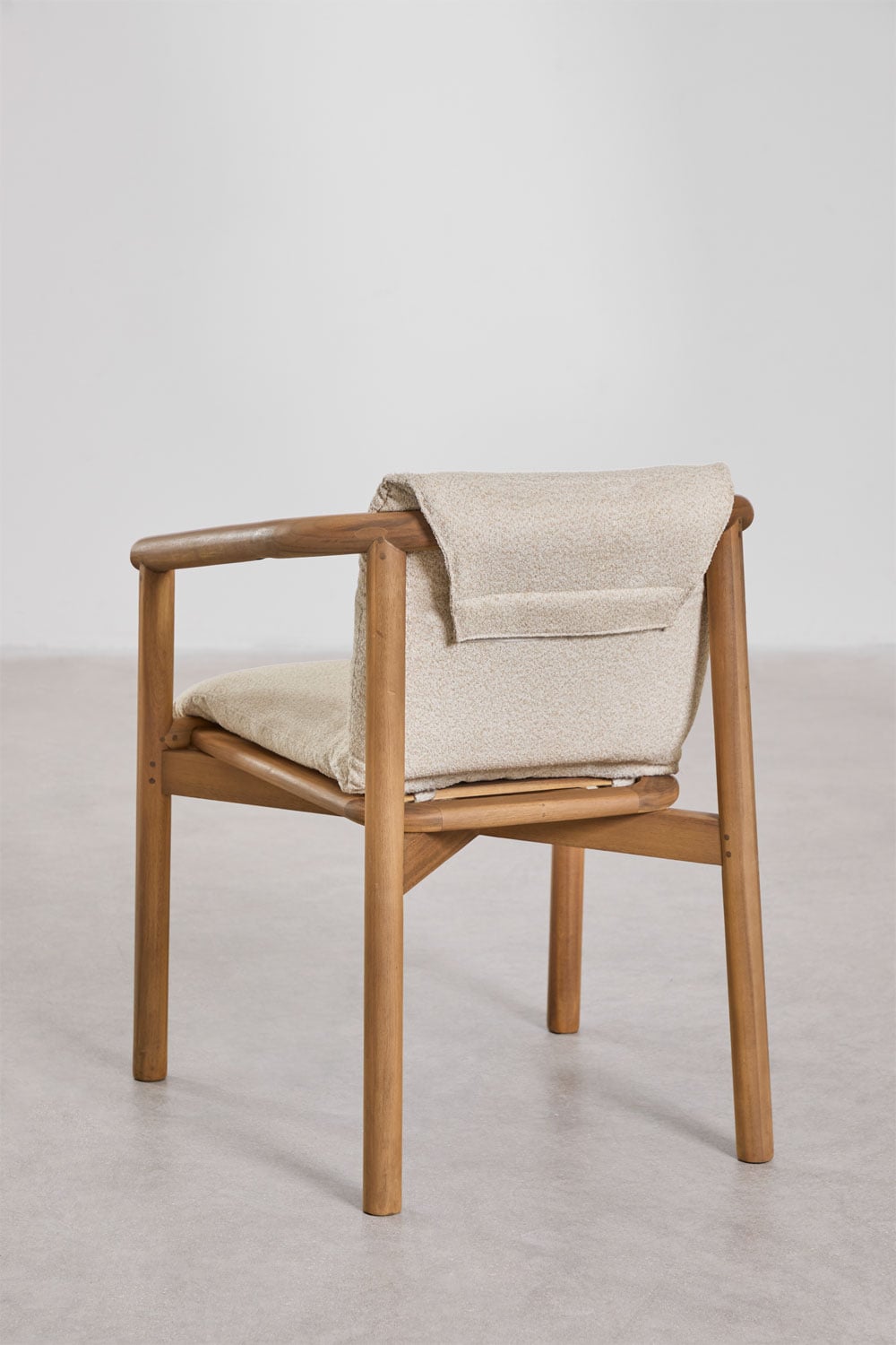 Large ELMINA set, ten seats, acacia brown