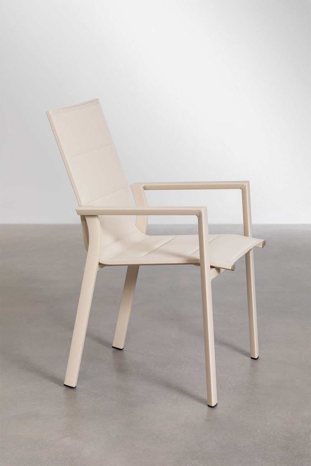 Outdoor set VALERIE, textilene fabric, 6 chairs, cream