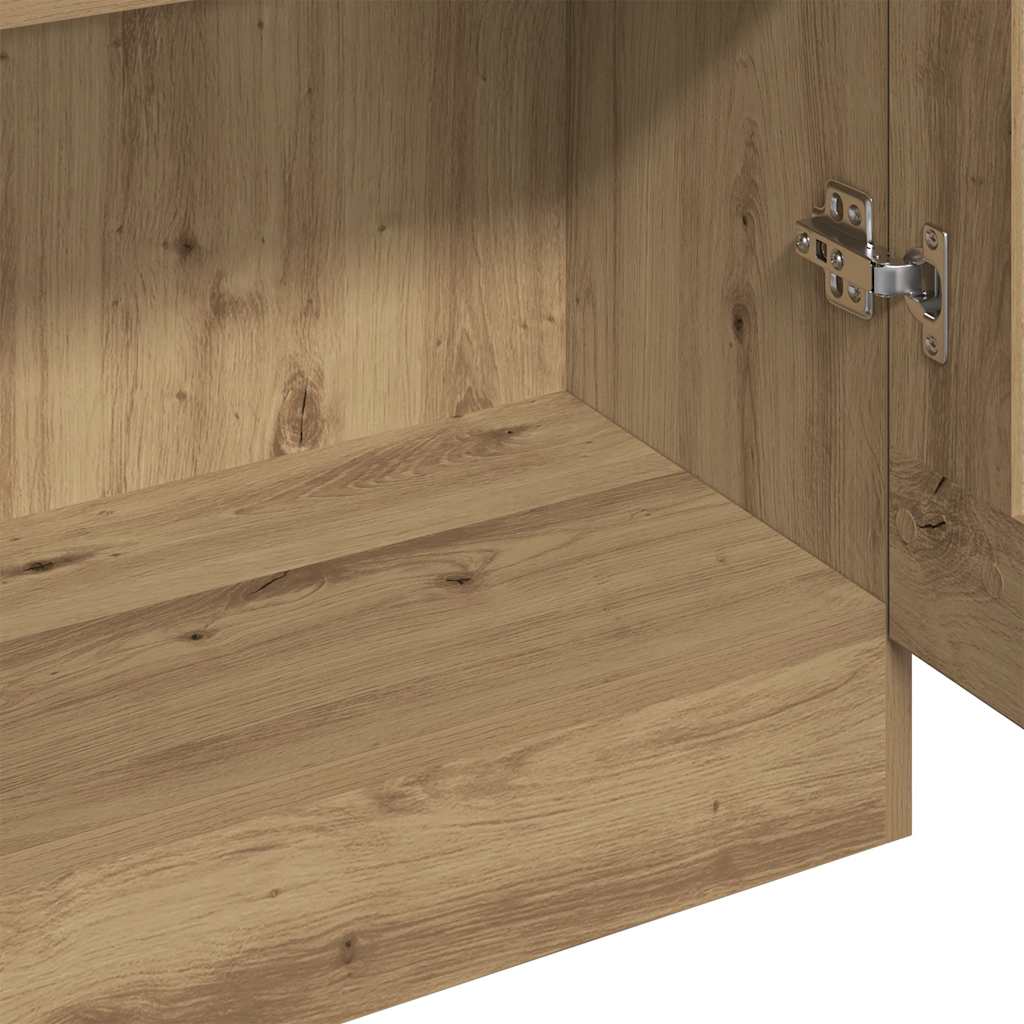 Highboard Artisan ąžuolas 82,5x30,5x185 cm inžinerinė mediena - Namų Idėja