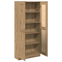 Highboard Artisan ąžuolas 82,5x30,5x185 cm inžinerinė mediena - Namų Idėja