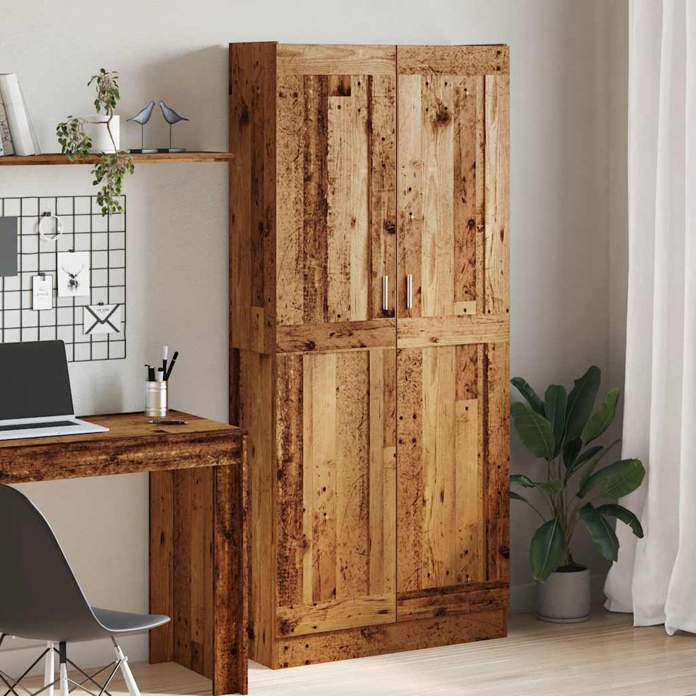 Highboard Old Wood 82,5x30,5x185 cm Engineered Wood - Namų Idėja